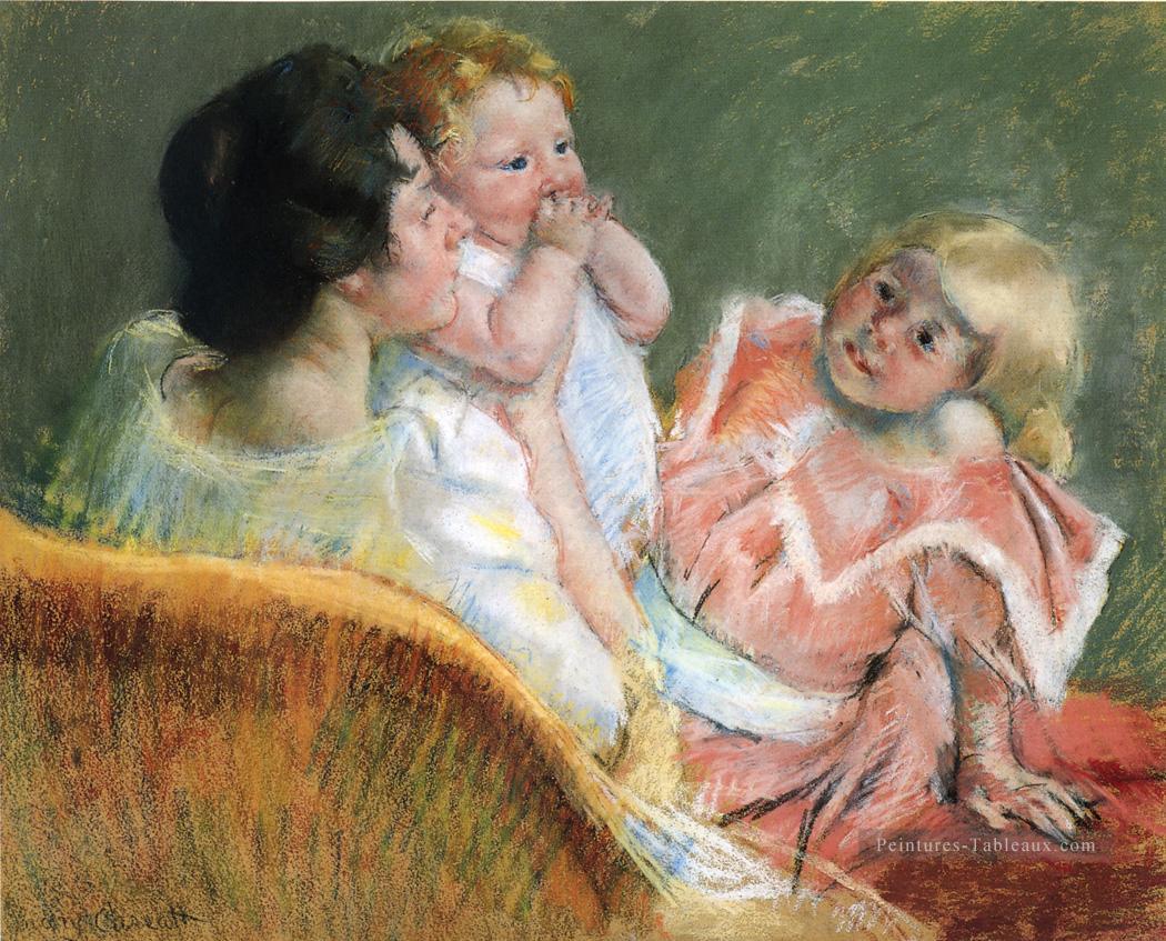 Mère et enfants mères des enfants Mary Cassatt Peintures à l'huile